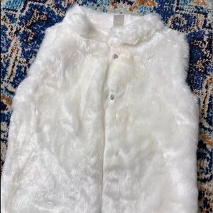 Carter’s Faux Fur Vest, girls, white